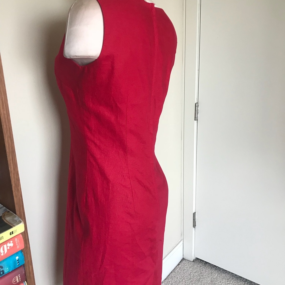Talbots Red Sheath Dress - Picture 4 of 6